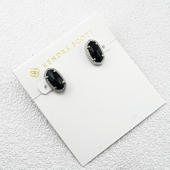 Kendra Scott Black Glass Stud Earrings - Picture 1 of 1